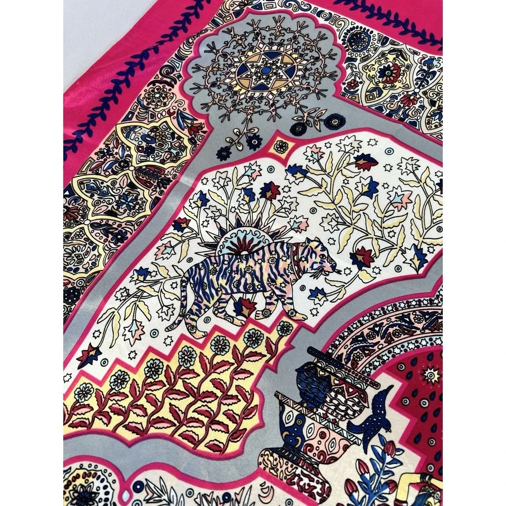Women's Scarf 100% Silk Feel‎ Polyester Multicolor 35